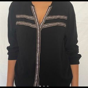 Black button blouse